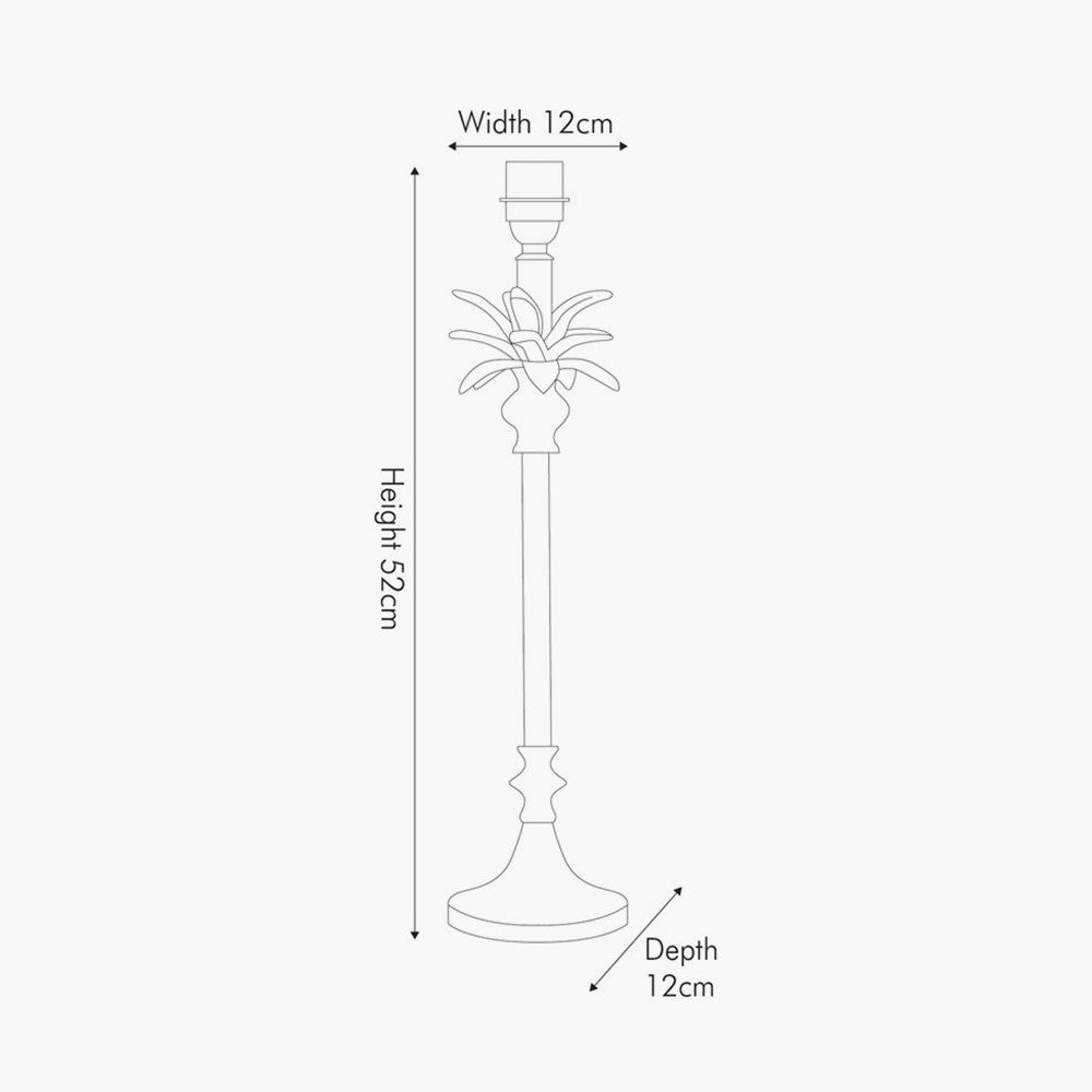 Trafalgar Gold Metal Palm Tree Table Lamp Base